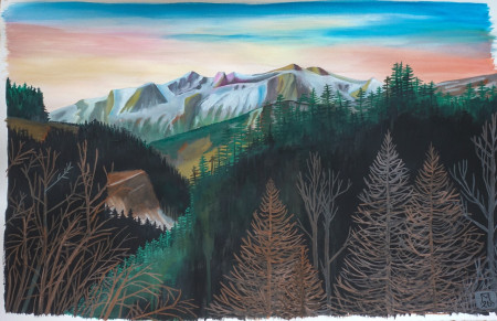 Hochschwab vom Bründlweg aus gesehen